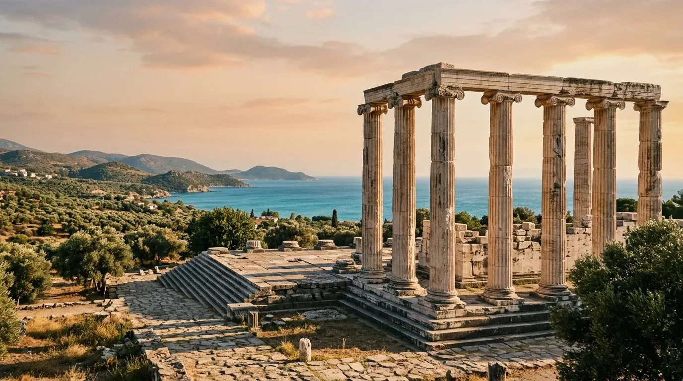 Temple of Apollo Didim at golden hour