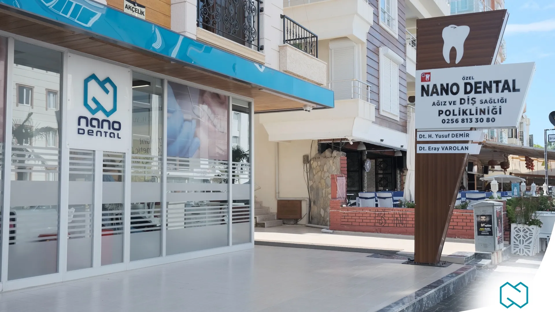 Nano Dental Didim kliniği dış cephe — gerçek fotoğraf